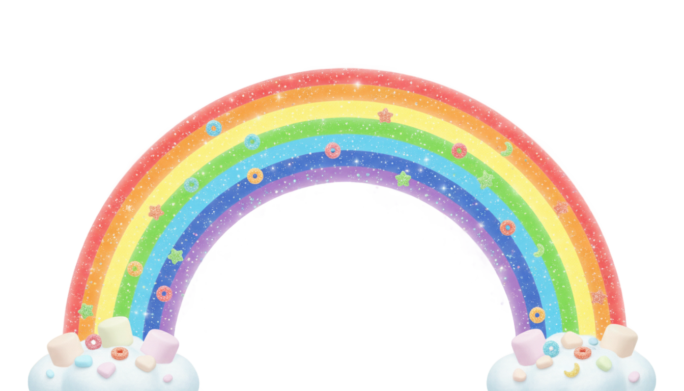 lucky charms rainbow png PNG transparent background