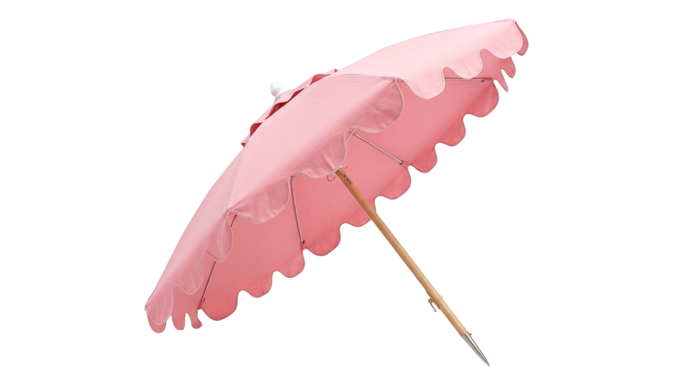 pink beach umbrella png PNG transparent background