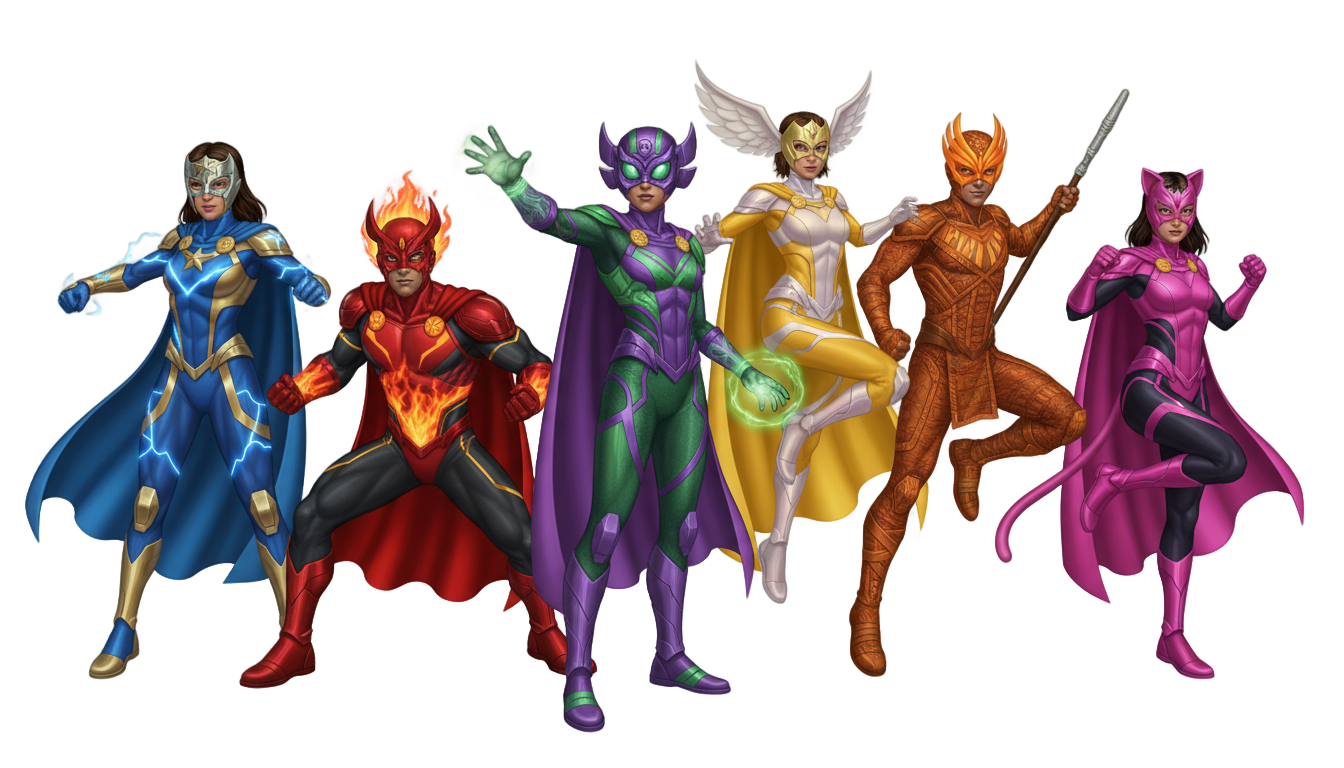 rainbow rangers png PNG transparent background