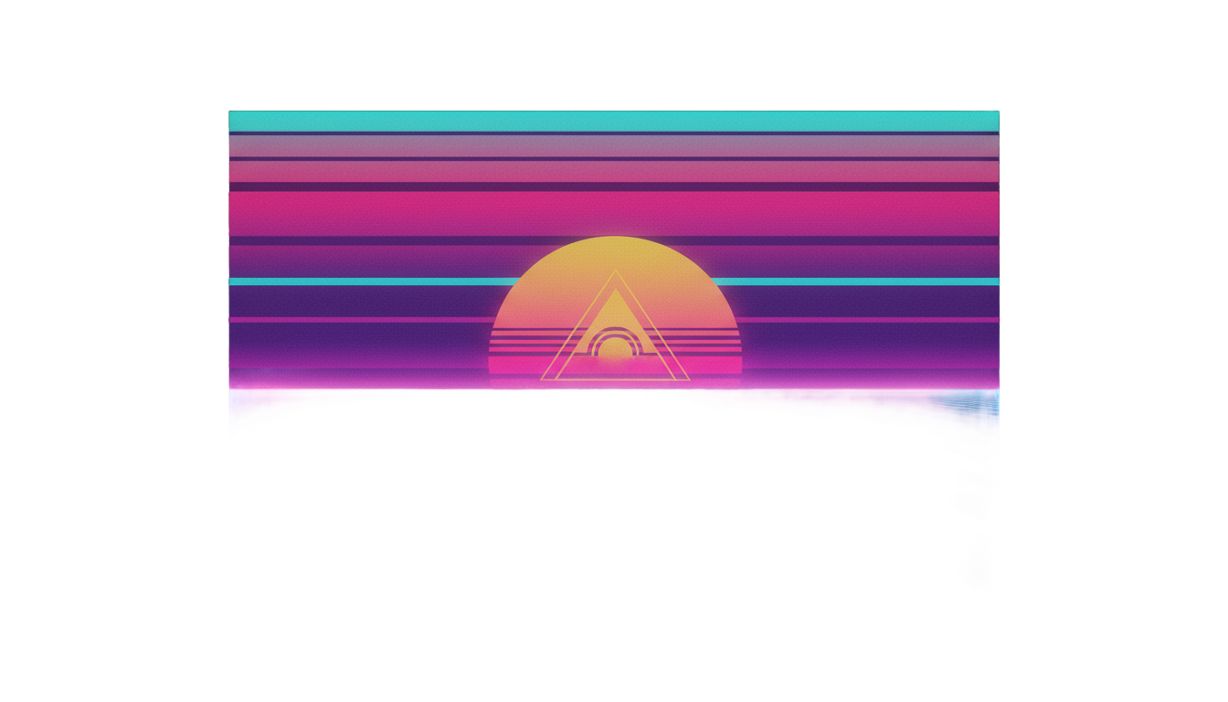 vaporwave sunset png PNG transparent background
