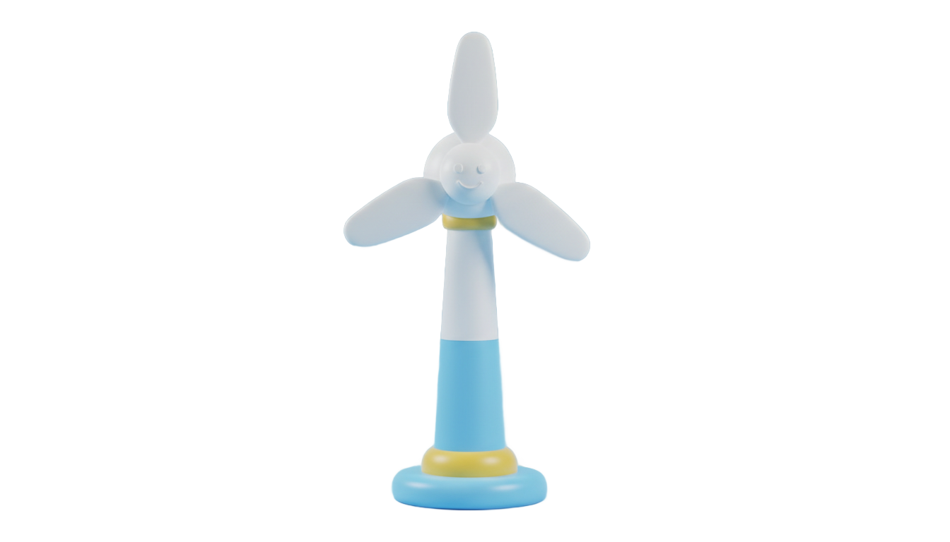 wind turbine cartoon png PNG transparent background