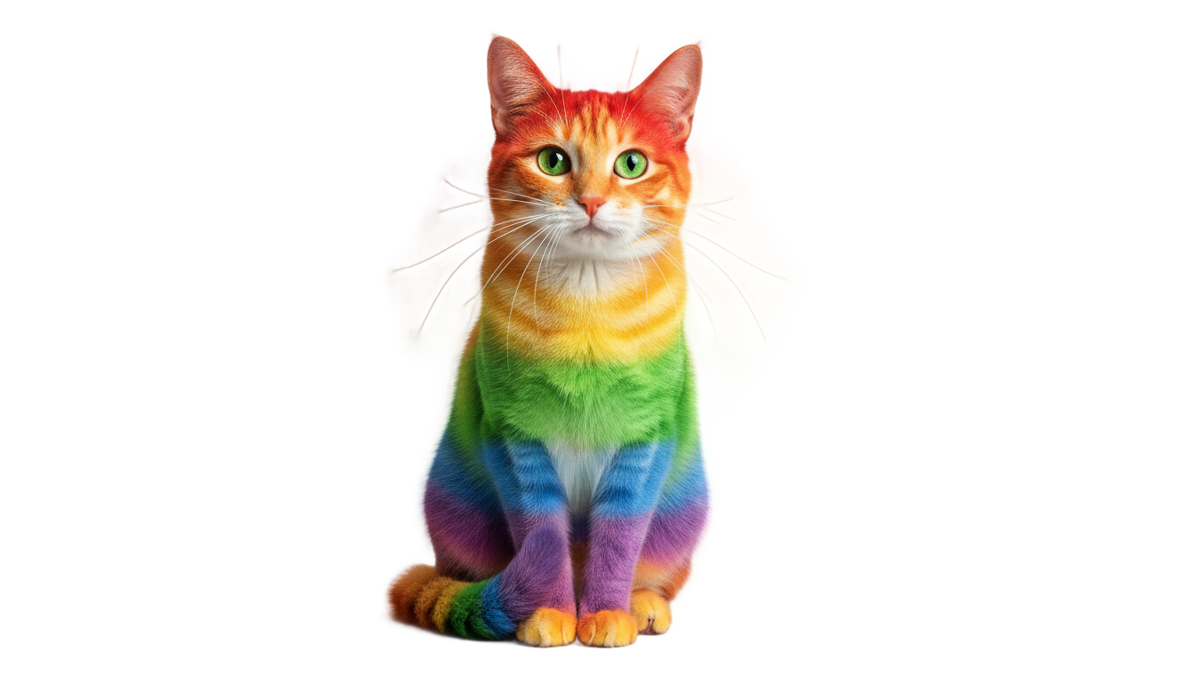 rainbow cat png PNG transparent background