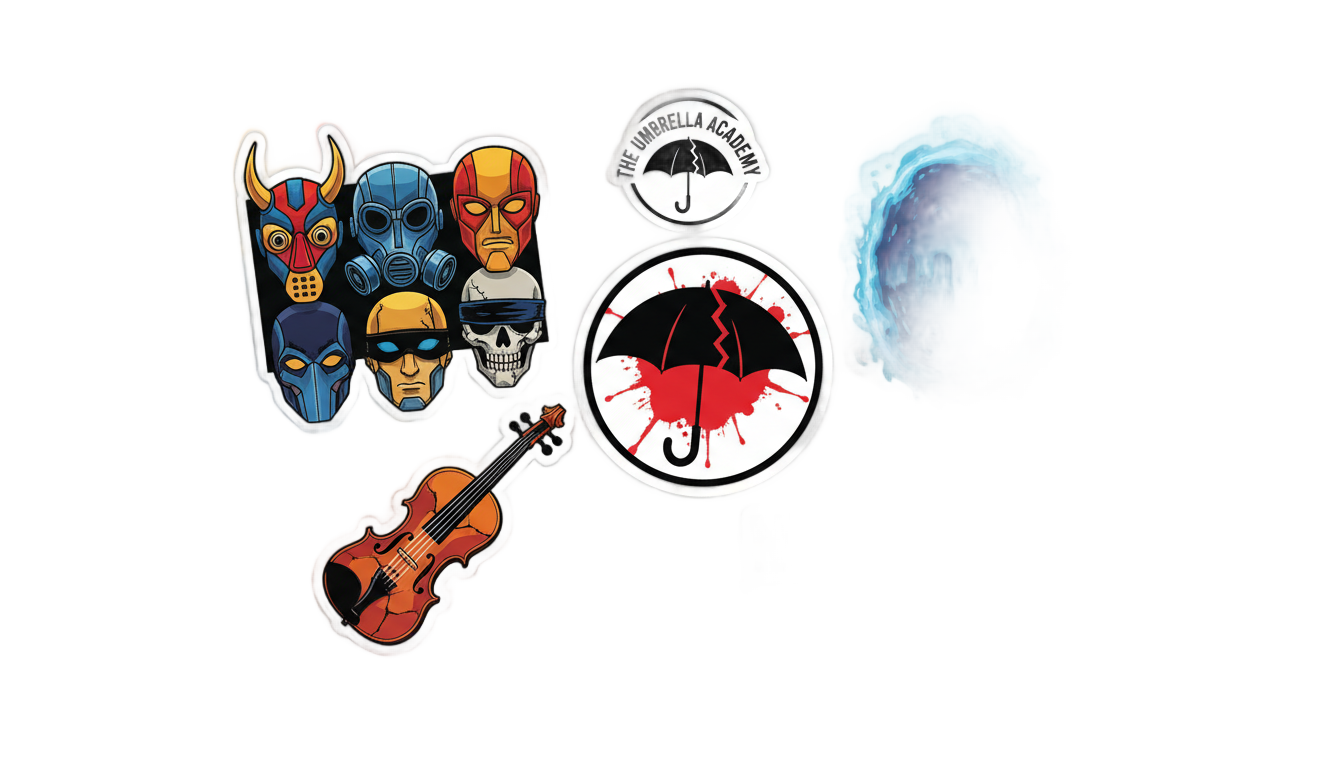 the umbrella academy stickers png PNG transparent background
