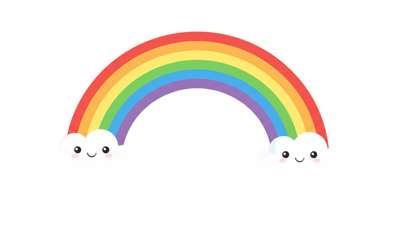 cute rainbow clipart png PNG transparent background