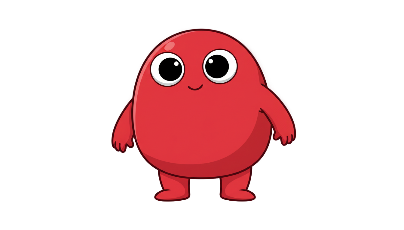 red rainbow friends png PNG transparent background