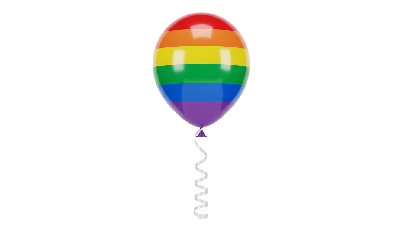 rainbow balloon png PNG transparent background