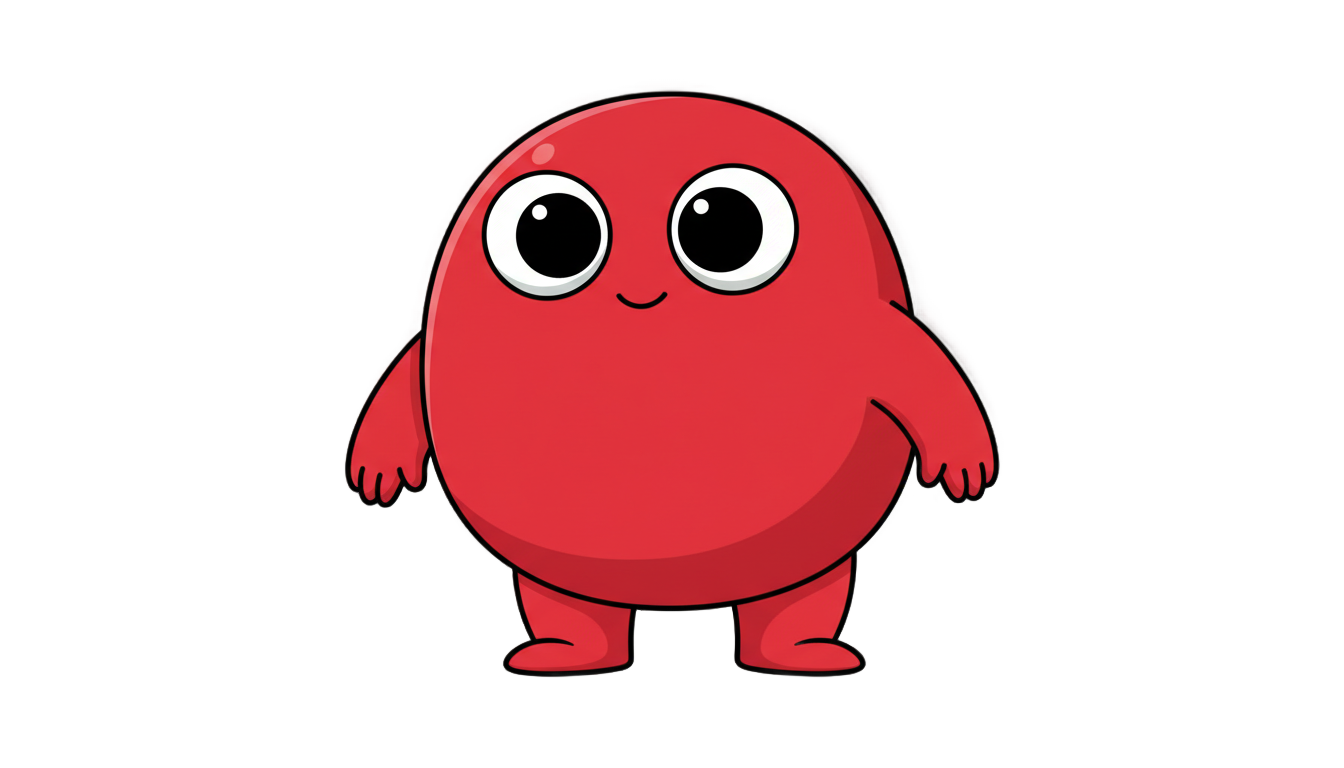 red rainbow friends png PNG transparent background