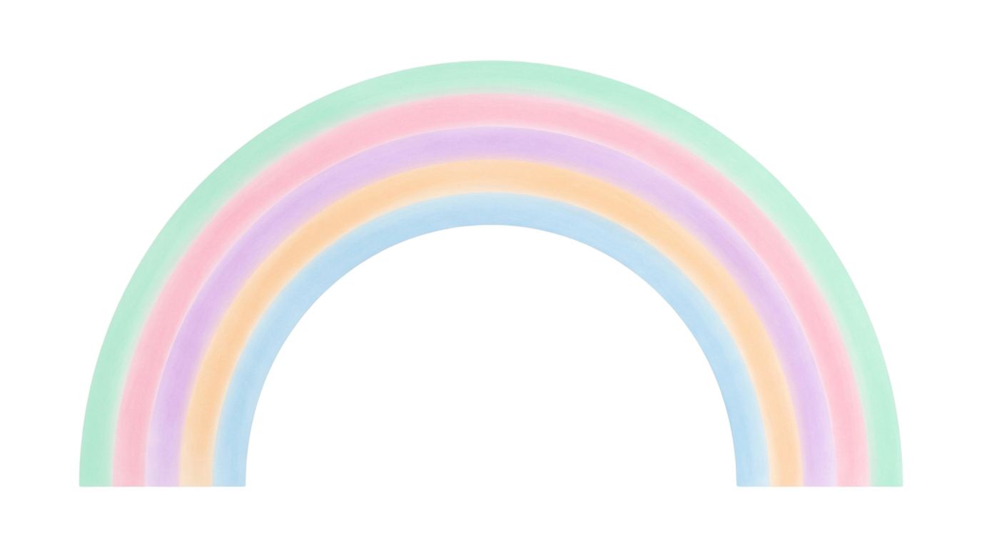 pastel color rainbow png PNG transparent background