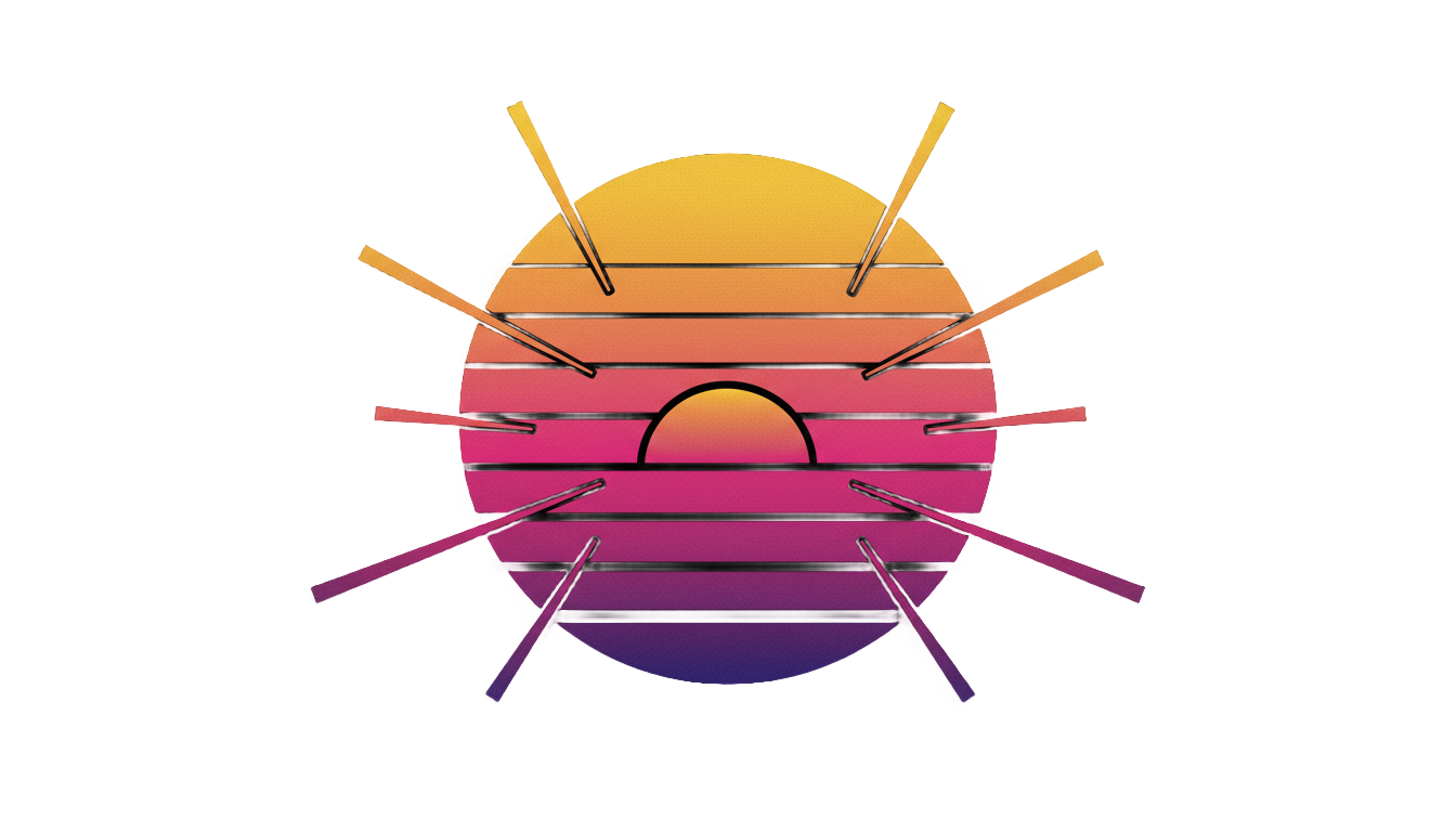 80s sunset png PNG transparent background