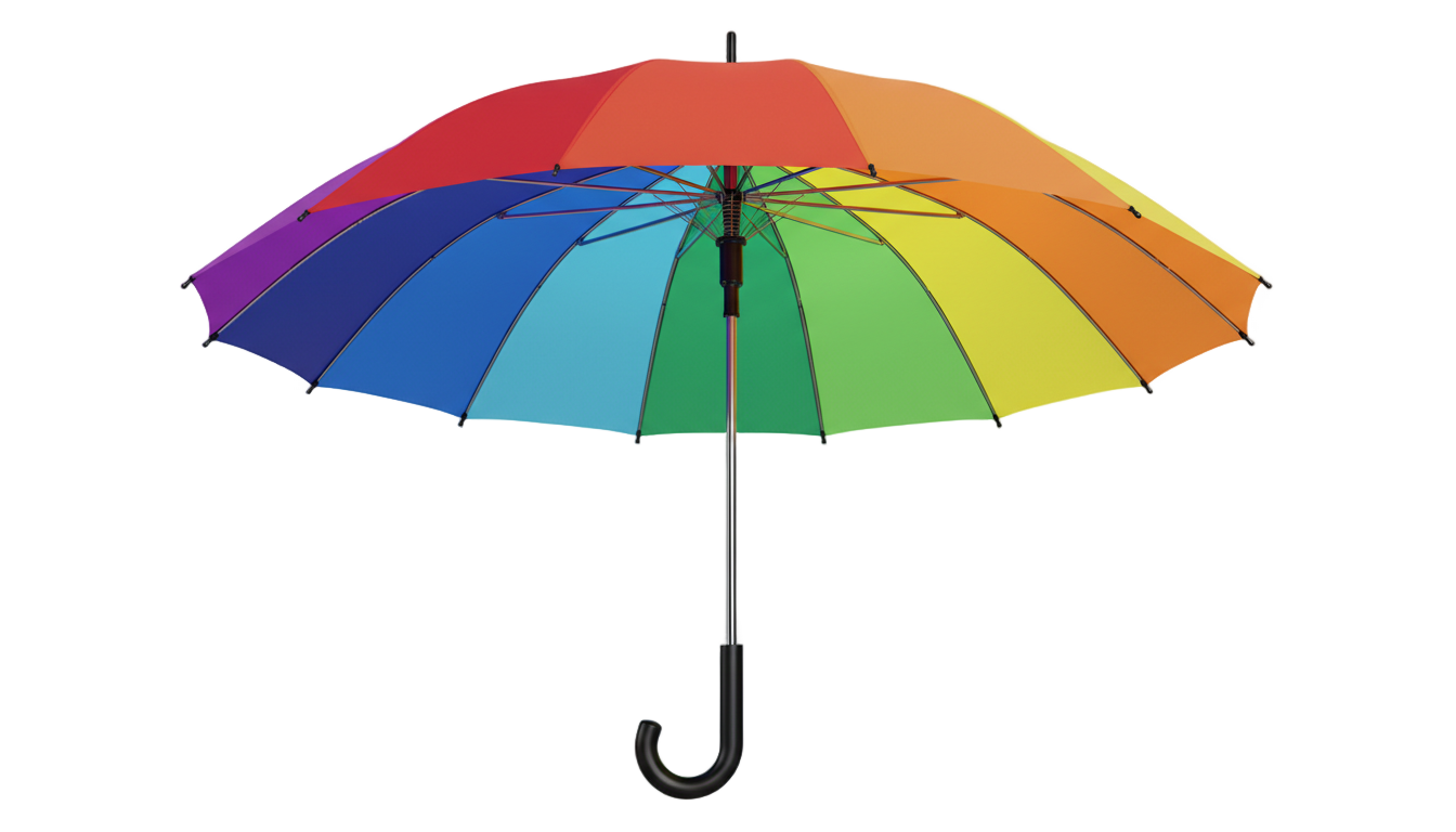rainbow umbrella png PNG transparent background