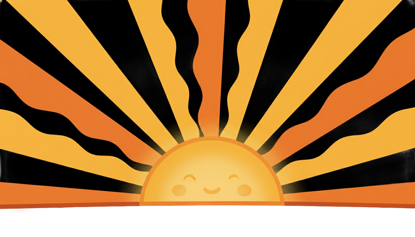 sunrise cartoon png PNG transparent background
