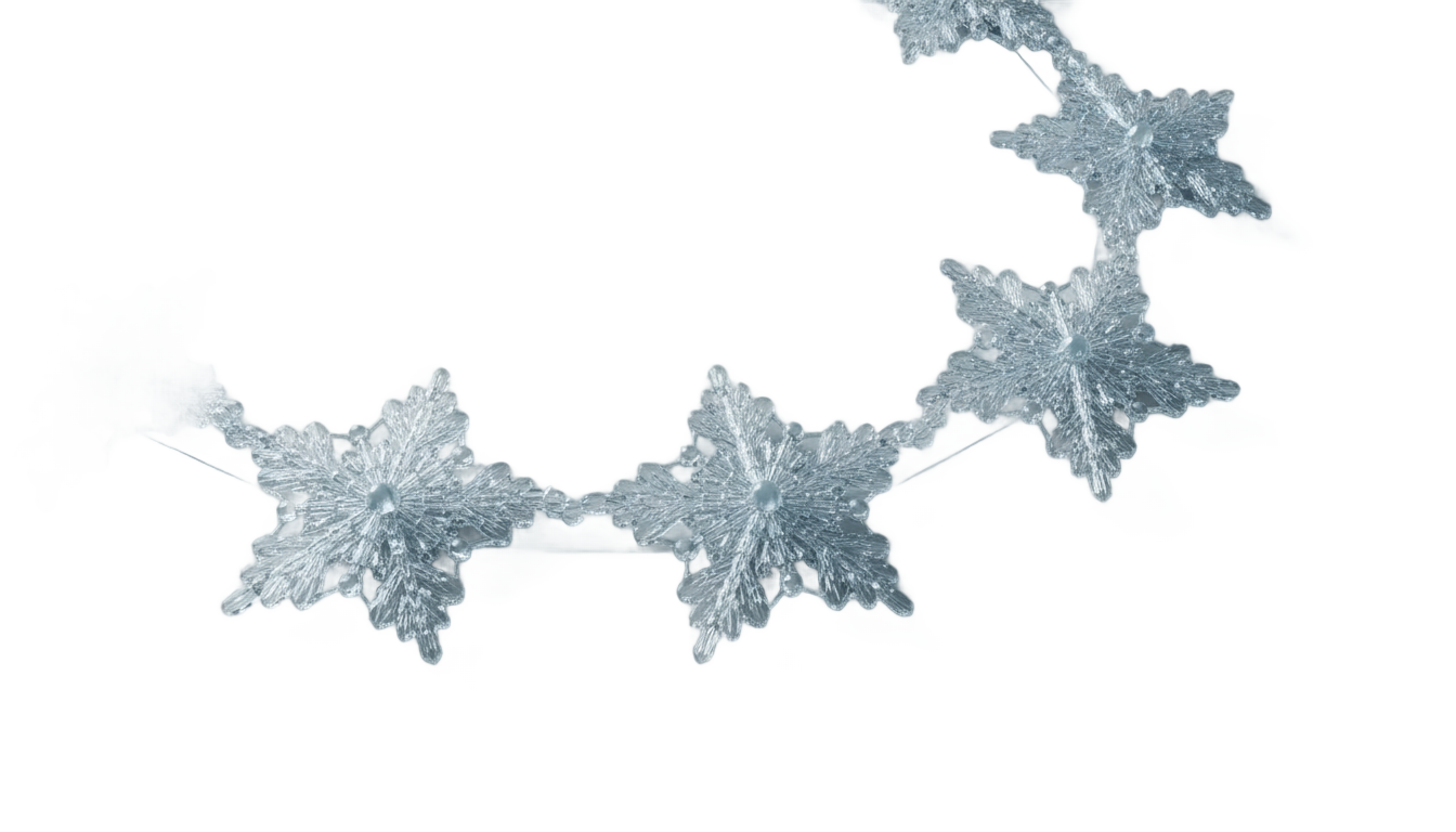 snowflake garland png PNG transparent background