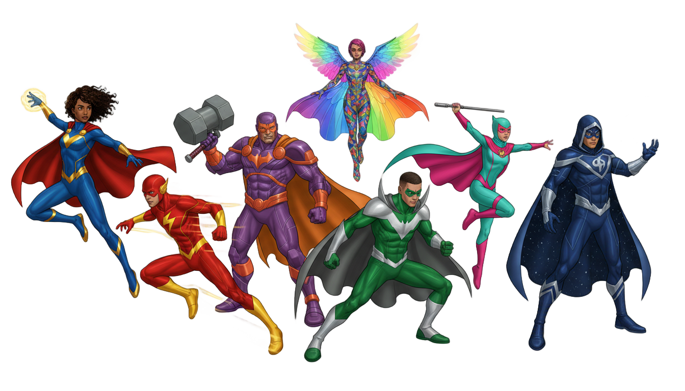 rainbow rangers png PNG transparent background