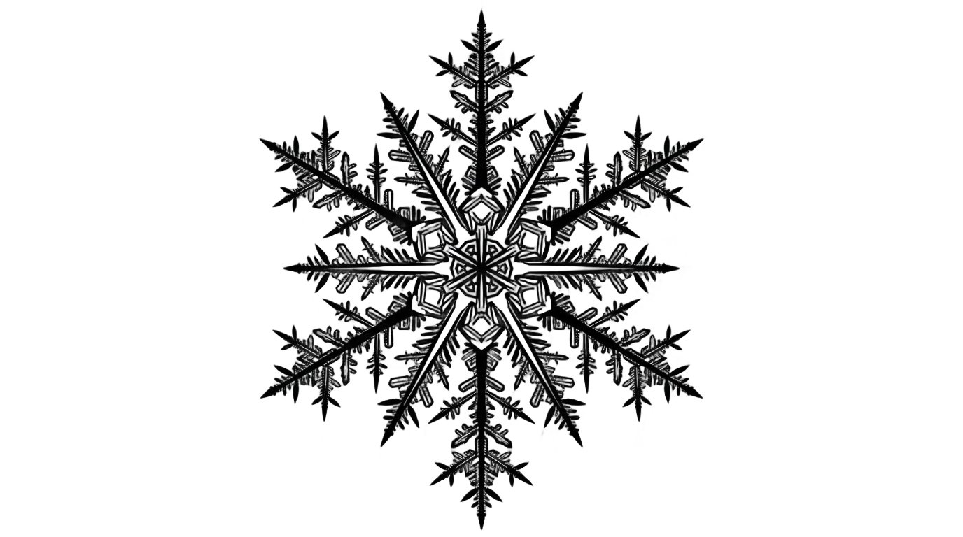 snowflake png black and white PNG transparent background