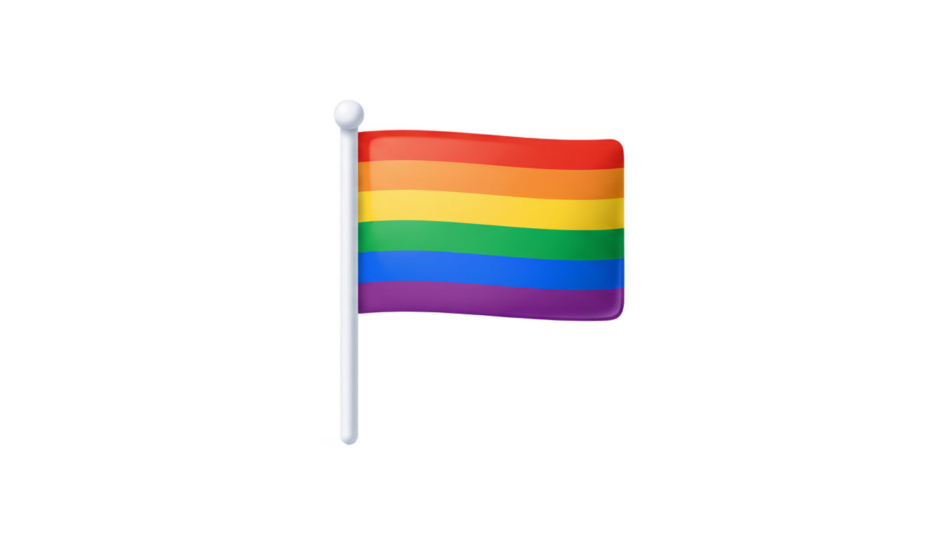 rainbow flag emoji png PNG transparent background