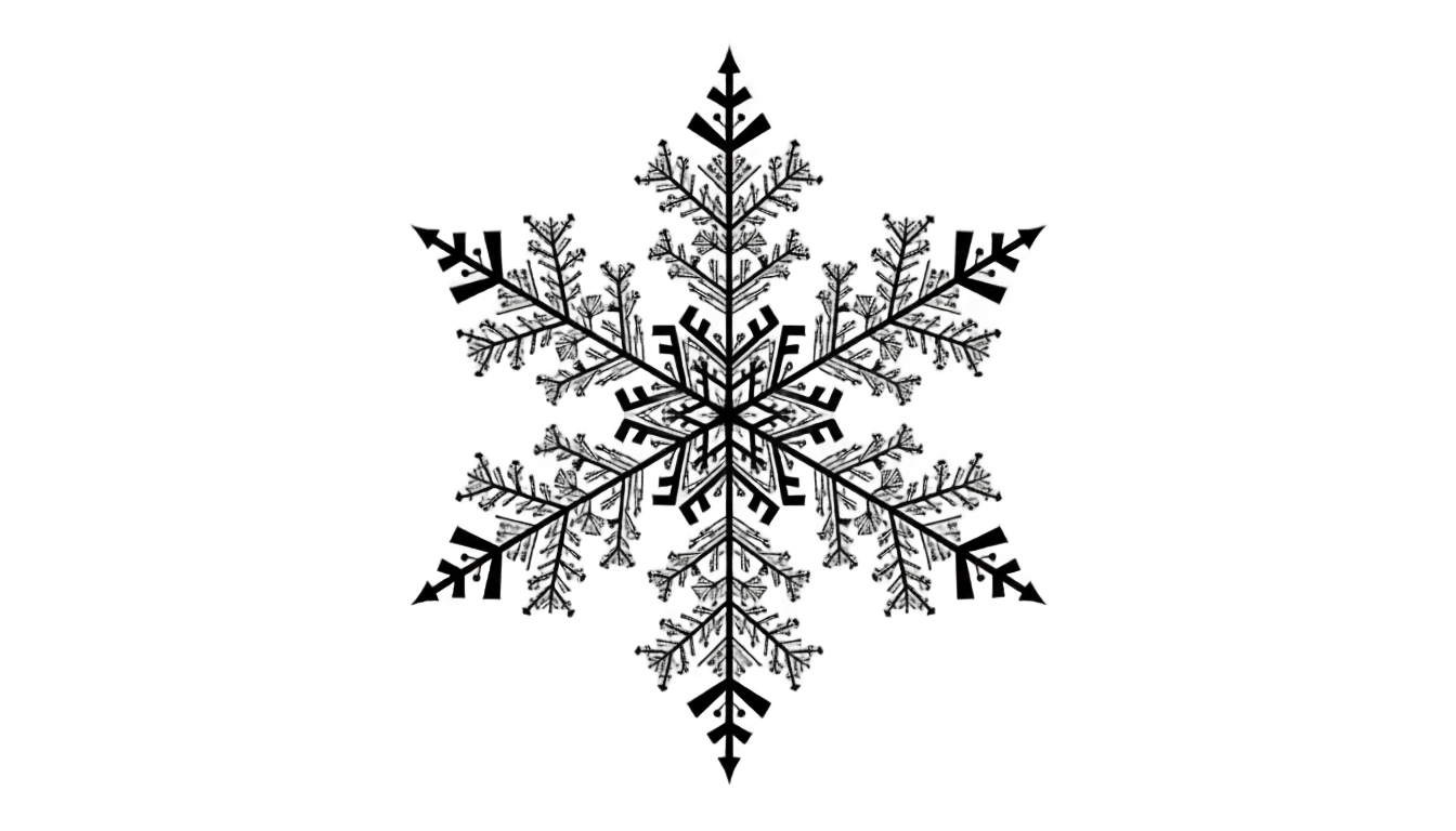 snowflake silhouette png PNG transparent background