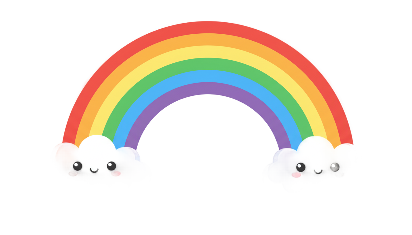 cute rainbow clipart png PNG transparent background