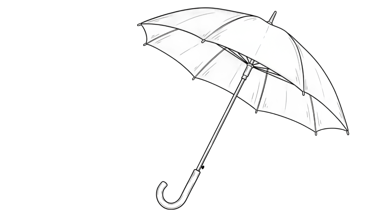 umbrella black and white png PNG transparent background