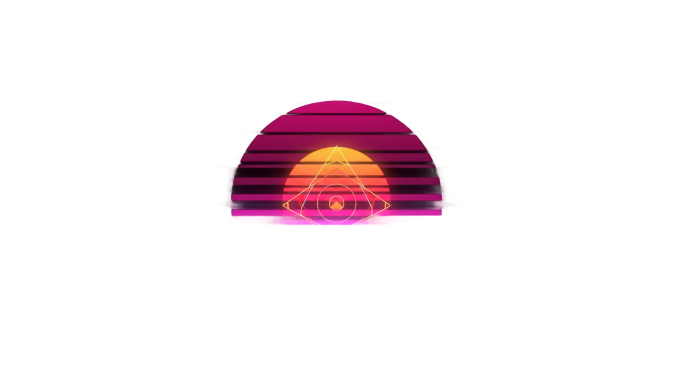 vaporwave sunset png PNG transparent background