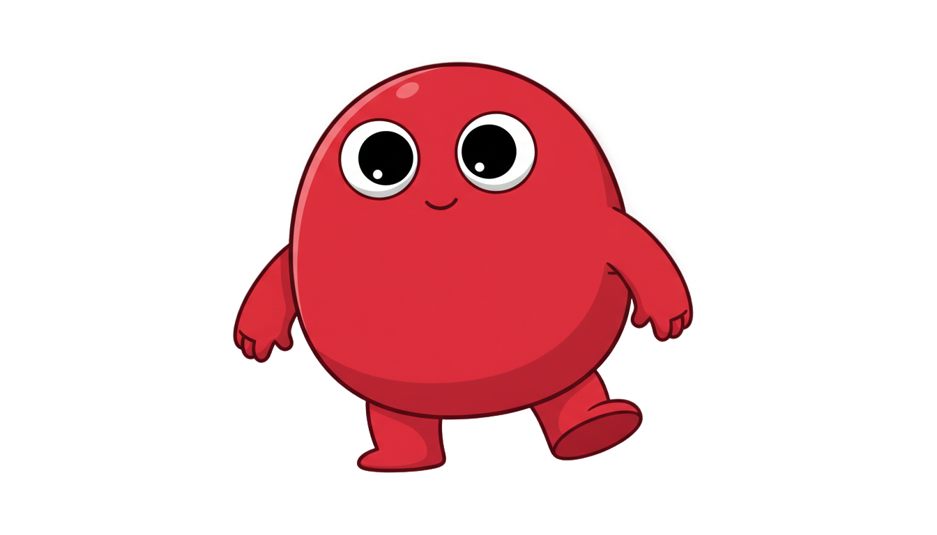 red rainbow friends png PNG transparent background