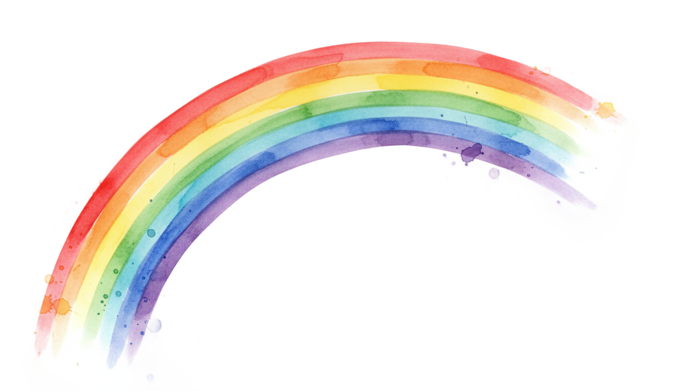 watercolor rainbow png PNG transparent background