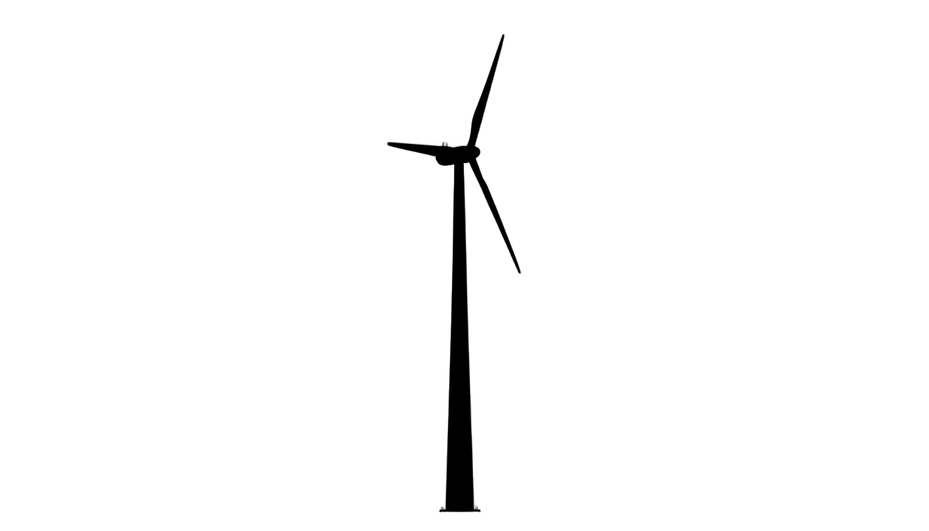 wind turbine silhouette png PNG transparent background