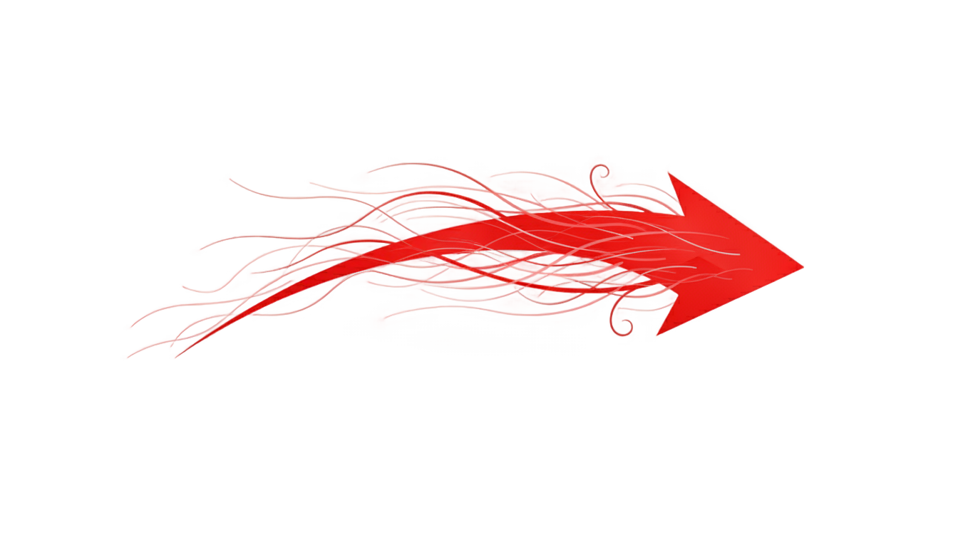 red wind arrow png PNG transparent background